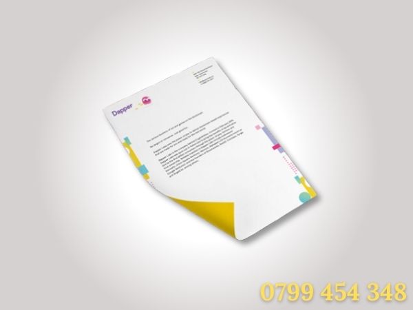 Giấy tiêu đề số lượng ít