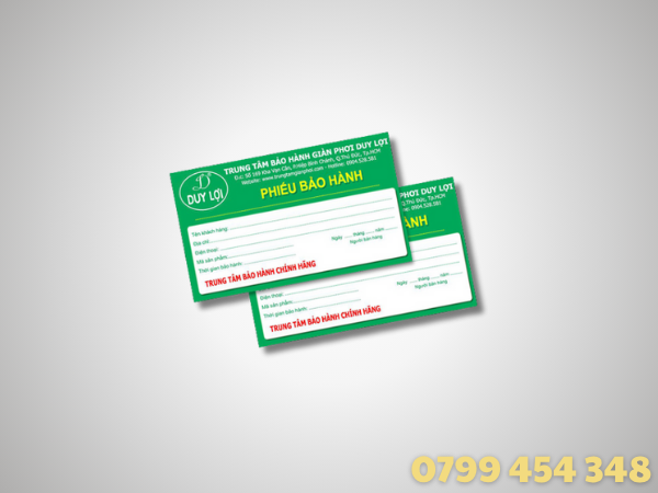 Phiếu bảo hành
