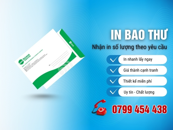 In bao thư theo yêu cầu tại Đà Nẵng số lượng không giới hạn
